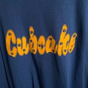 Blue Cubcake T-shirt, 50 cotton/50 polyester, Adult 3XL